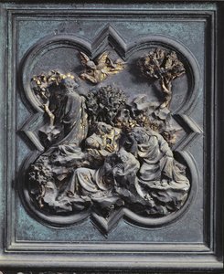 Agonía en el Jardín, decimotercer panel de las Puertas Norte del Baptisterio de San Giovanni, 1403-24